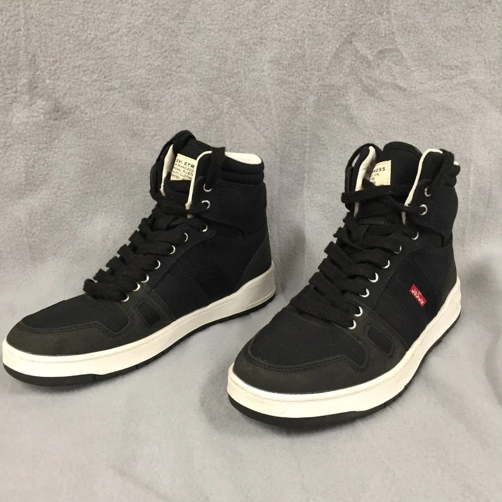 Levis Womens Black Textile High Top Sneakers Size 7‎ 52028401A1